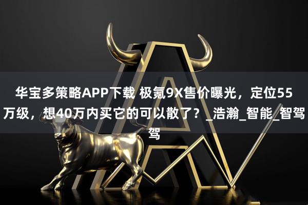 华宝多策略APP下载 极氪9X售价曝光，定位55万级，想40万内买它的可以散了？_浩瀚_智能_智驾